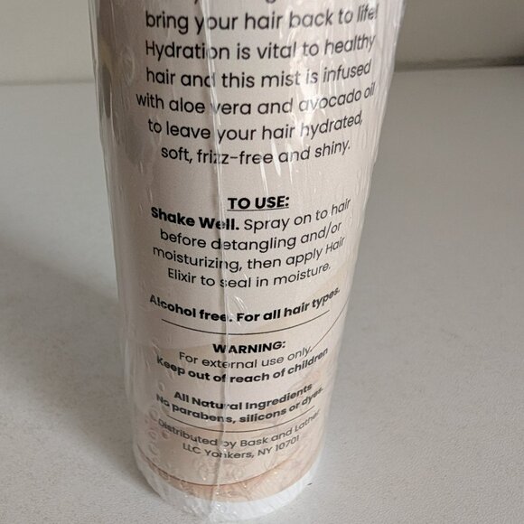 Bask & Lather Hydrating Mist Detangling Spray 8 oz New SEALED - Picture 7 of 8